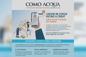 Avvisami, il nuovo servizio di Como Acqua per ricevere informazioni precise e gratuite