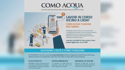 Avvisami, il nuovo servizio di Como Acqua per ricevere informazioni precise e gratuite
