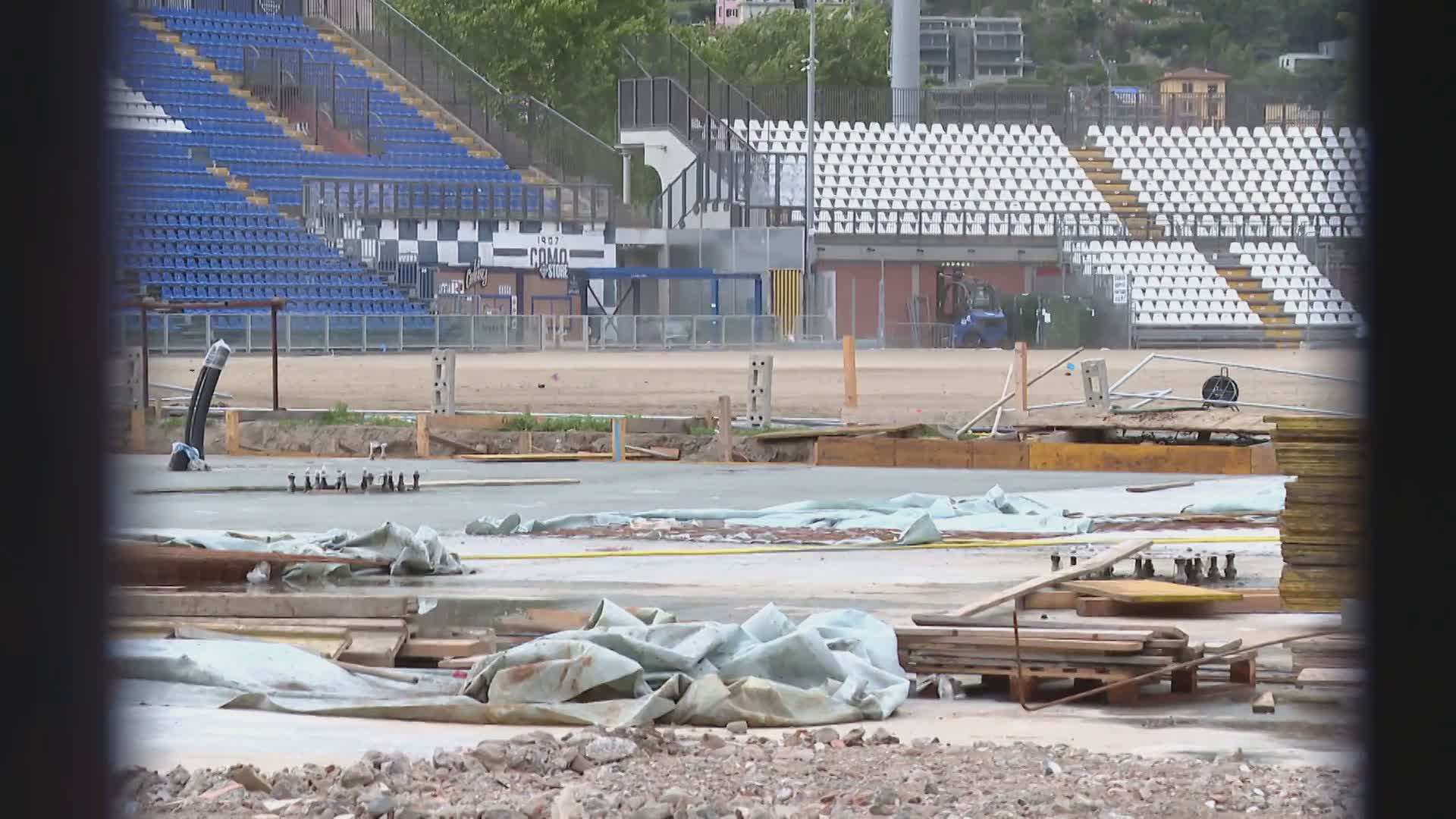 Curva Stadio Sinigaglia, il cantiere riceve il sigillo di sostenibilità da Ance Como