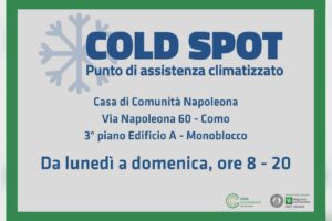 Caldo, Cold Spot attivo da domani alla Casa di Comunità Napoleona