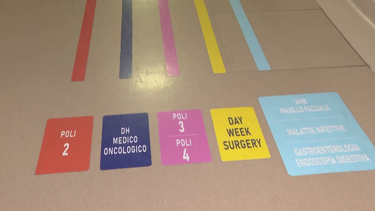 Sant’Anna: percorsi colorati per raggiungere i servizi. Cup al piano -1 e nuova segnaletica interna