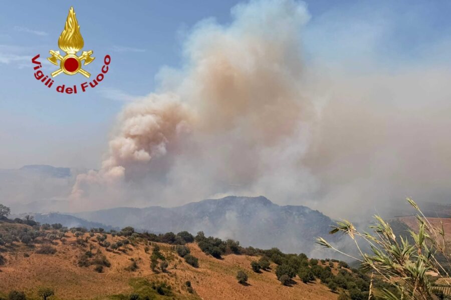 Le fiamme si sono avvicinate anche ad alcune abitazioni. Impiegati due canadair