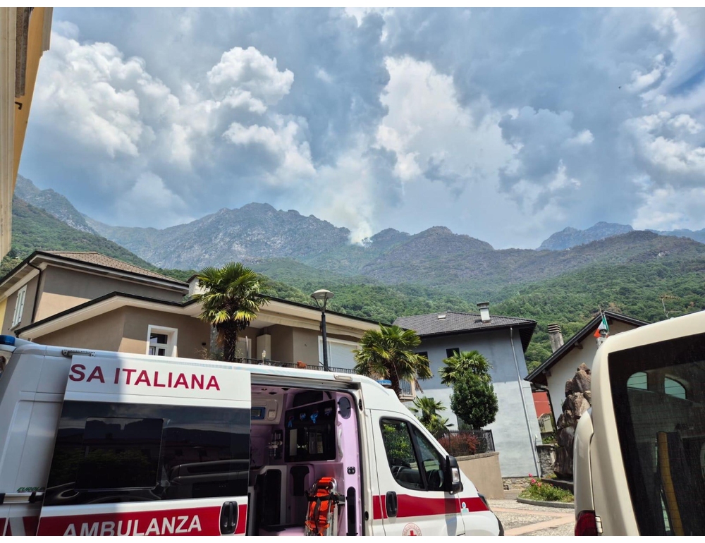 La Croce Rossa in campo per gli incendi boschivi in Piemonte