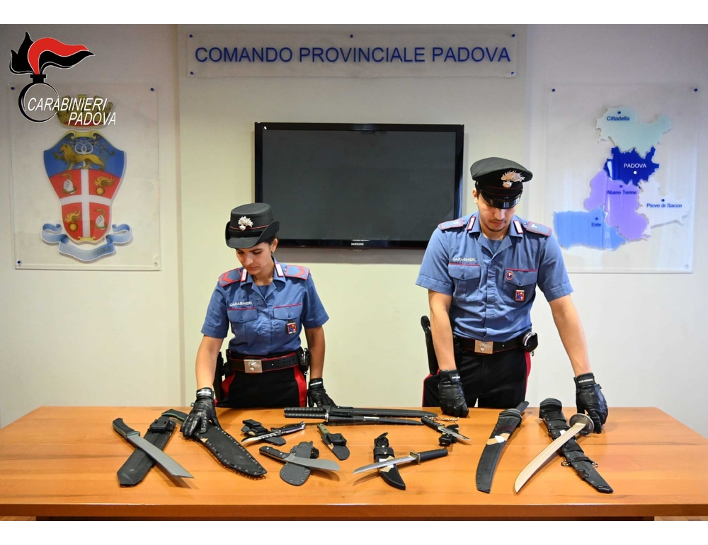 Minaccia i vicini con una katana, trovato in casa un piccolo arsenale