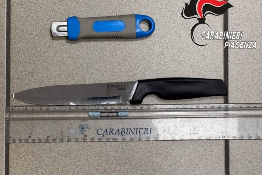 L'intervento dei carabinieri di Castel San Giovanni