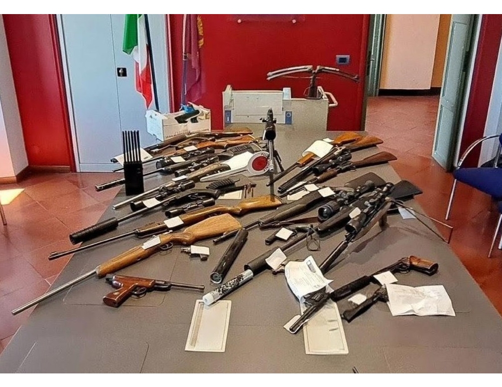 Un arsenale di armi e munizioni in casa, un uomo arrestato nel Torinese