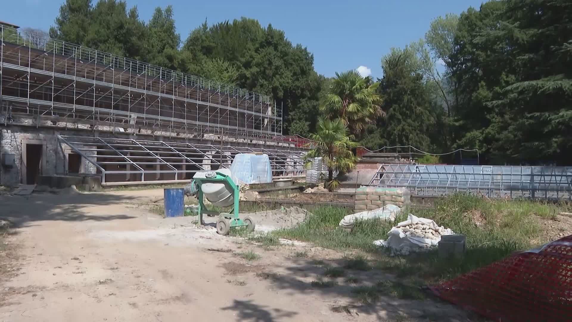 Serre di Villa Olmo, la fine del cantiere sembra ancora lontana