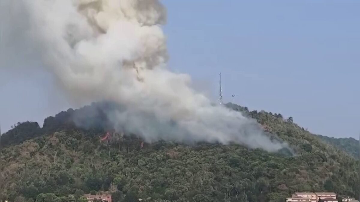 Incendio sul Monte Goi: fiamme sopra la città, acre odore di fumo in centro a Como