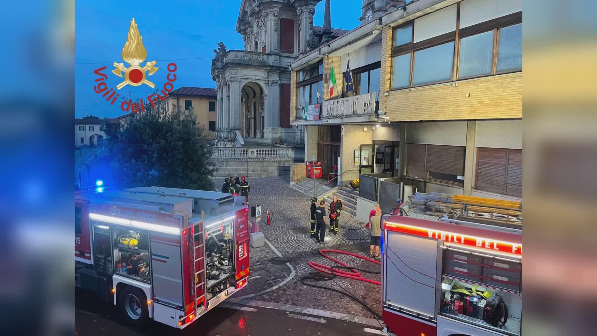 Incendio in Comune ad Appiano Gentile, fiamme nel locale server