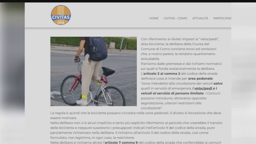 Bici in centro vietate, Civitas: 
