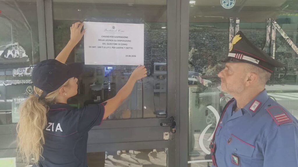 Liti e schiamazzi, chiuso un bar ad Albate. Controlli della polizia, multe ai locali in provincia