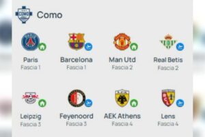 Barcellona e Paris Saint-Germain sulla strada del Como nella stagione dell’esordio in Champions