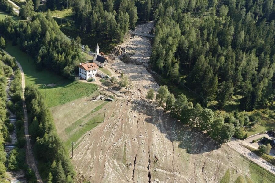 Individuata l'origine della colata detritica a circa 2.000 metri di quota
