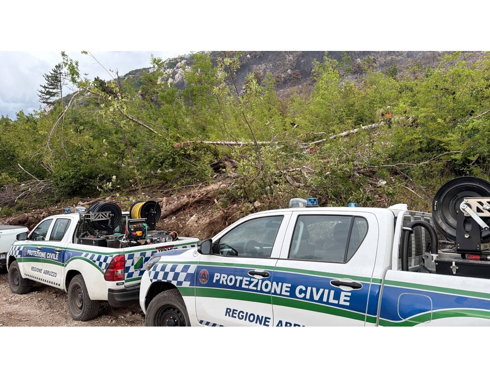 Arriva la pioggia, incendio sul Morrone verso lo spegnimento definitivo