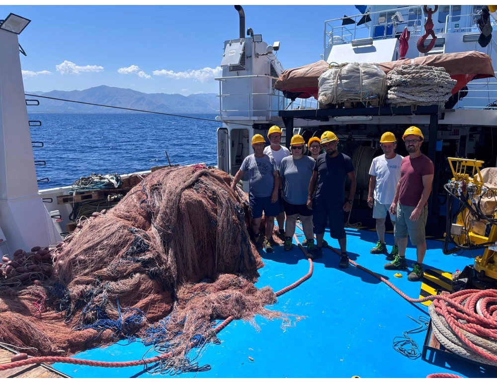 Cnr, trovata rete da pesca fantasma di 4 tonnellate a Termini Imerese