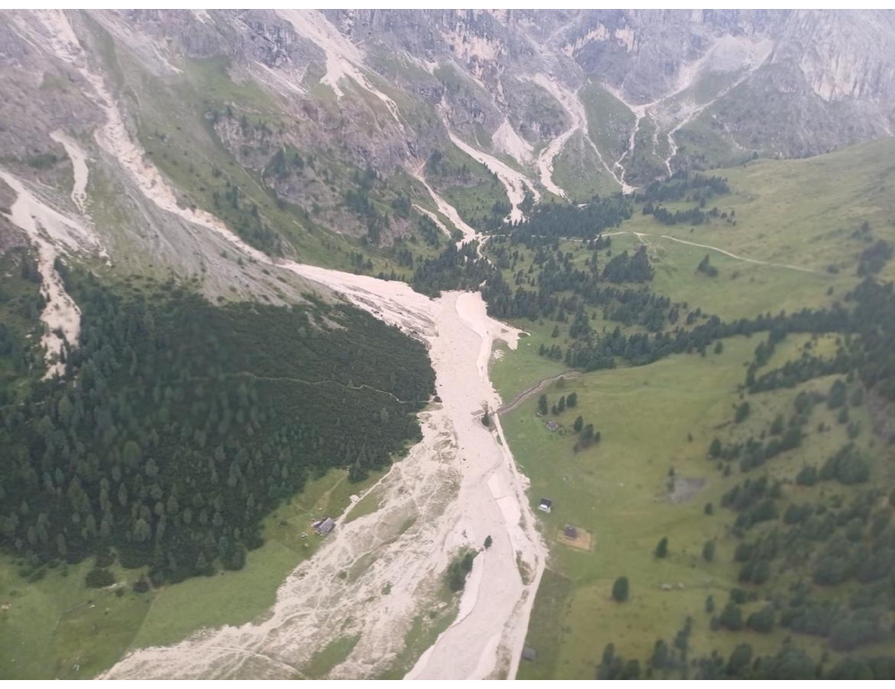 Colata detriti in Trentino, danni rilevanti ai sottoservizi di tre rifugi