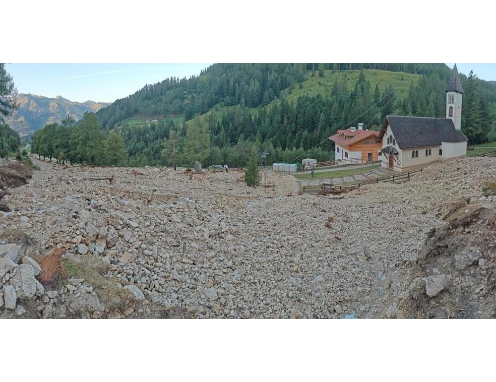 Colate detritiche in Trentino, scesi 22mila metri cubi di materiale
