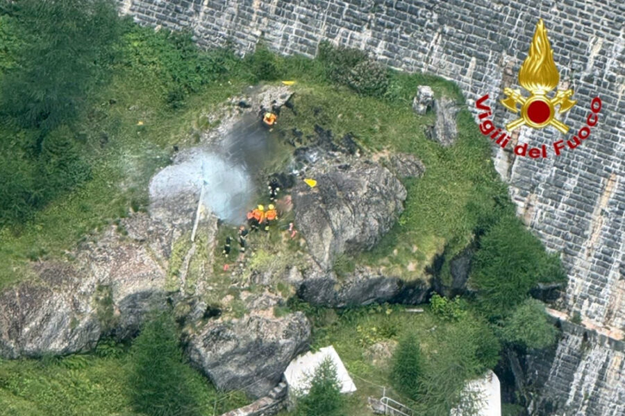L'incidente nella zona della diga di Campiccioli stamattina