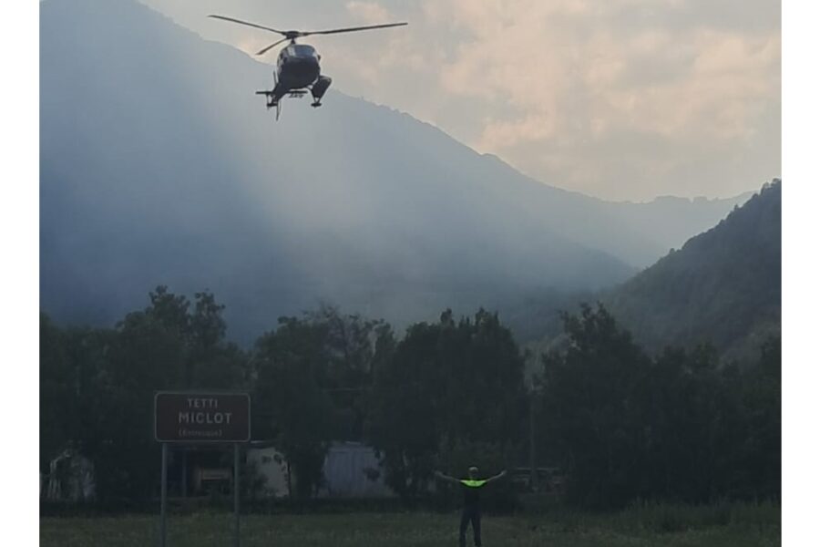 Incendio sulle alture di Valdieri