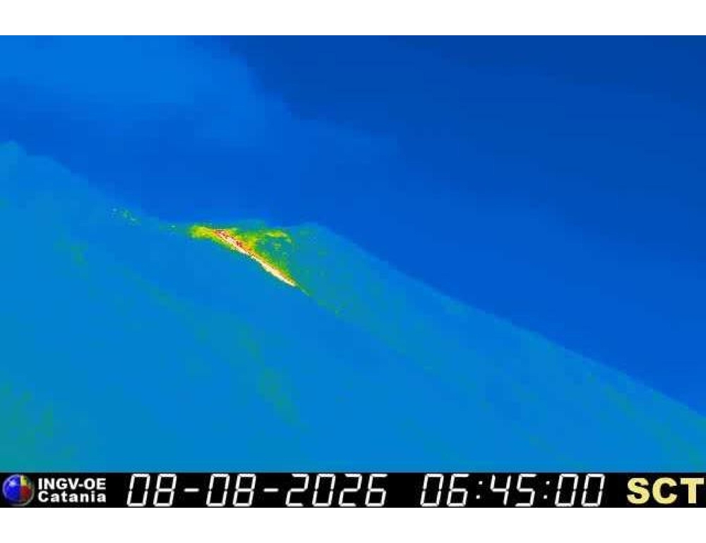 Ingv, tracimazione dall’area craterica Nord dello Stromboli