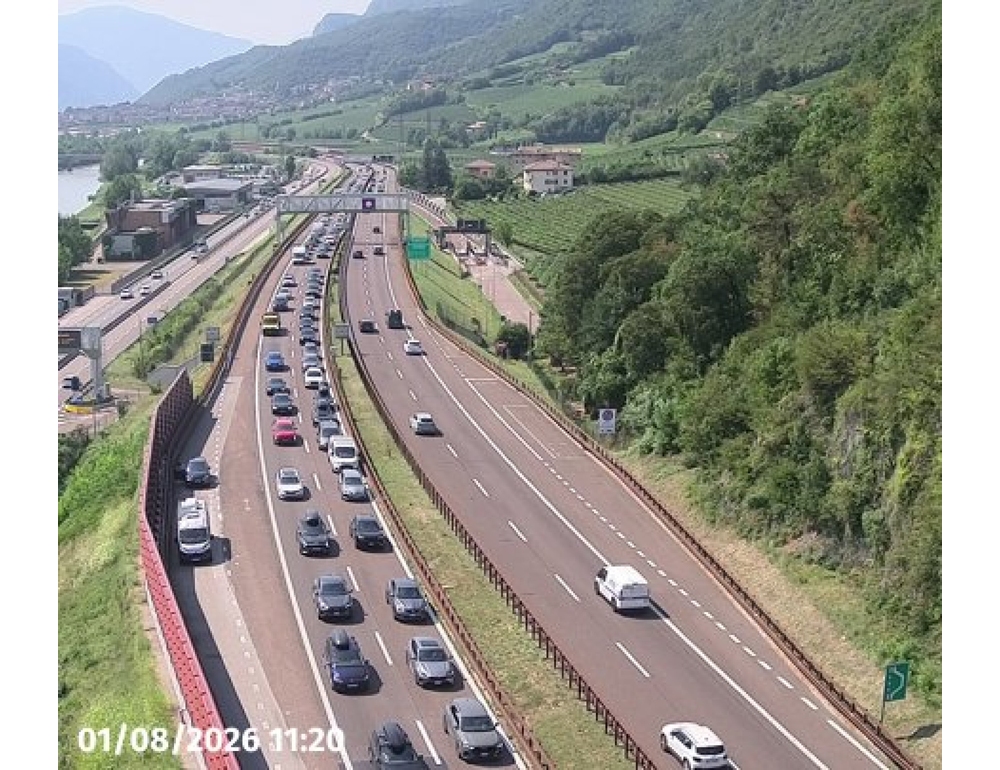 Rallentamenti per l’arrivo dei turisti sull’Autobrennero