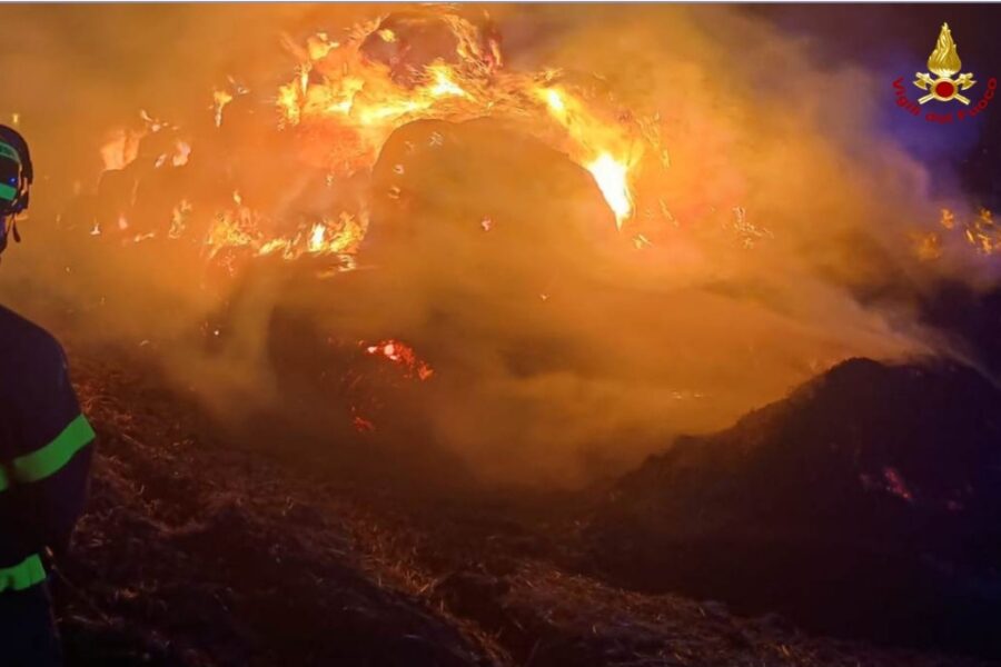 Il rogo scoppiato la notte scorsa riguarda una impresa di Altamura