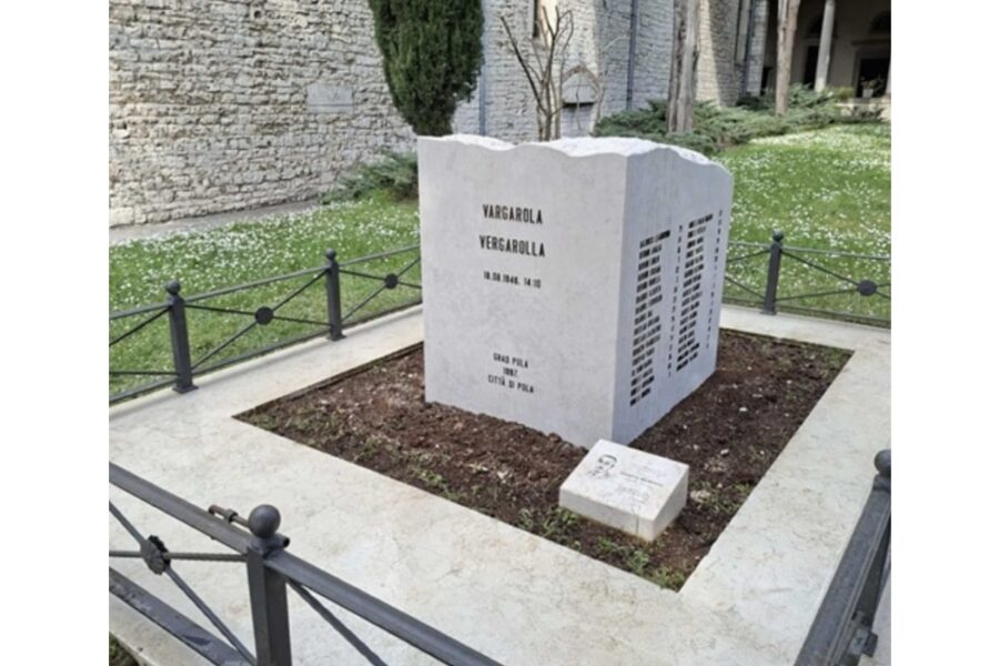 Ziberna a Pola (Croazia) per la commemorazione. Morirono circa cento italiani