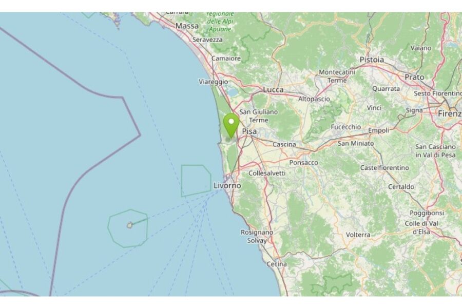 Avvertita tutto nord Toscana fino a provincia Firenze