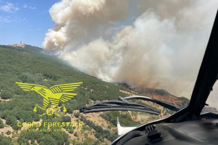 Vasto incendio a Bono