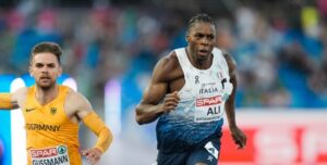 Europei di atletica, Ali sesto nella gara dei 100 metri