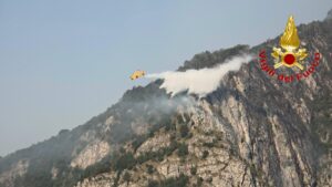 Incendio sul Monte Moregallo, la situazione è tornata sotto controllo