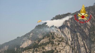 Incendio sul Monte Moregallo, la situazione è tornata sotto controllo