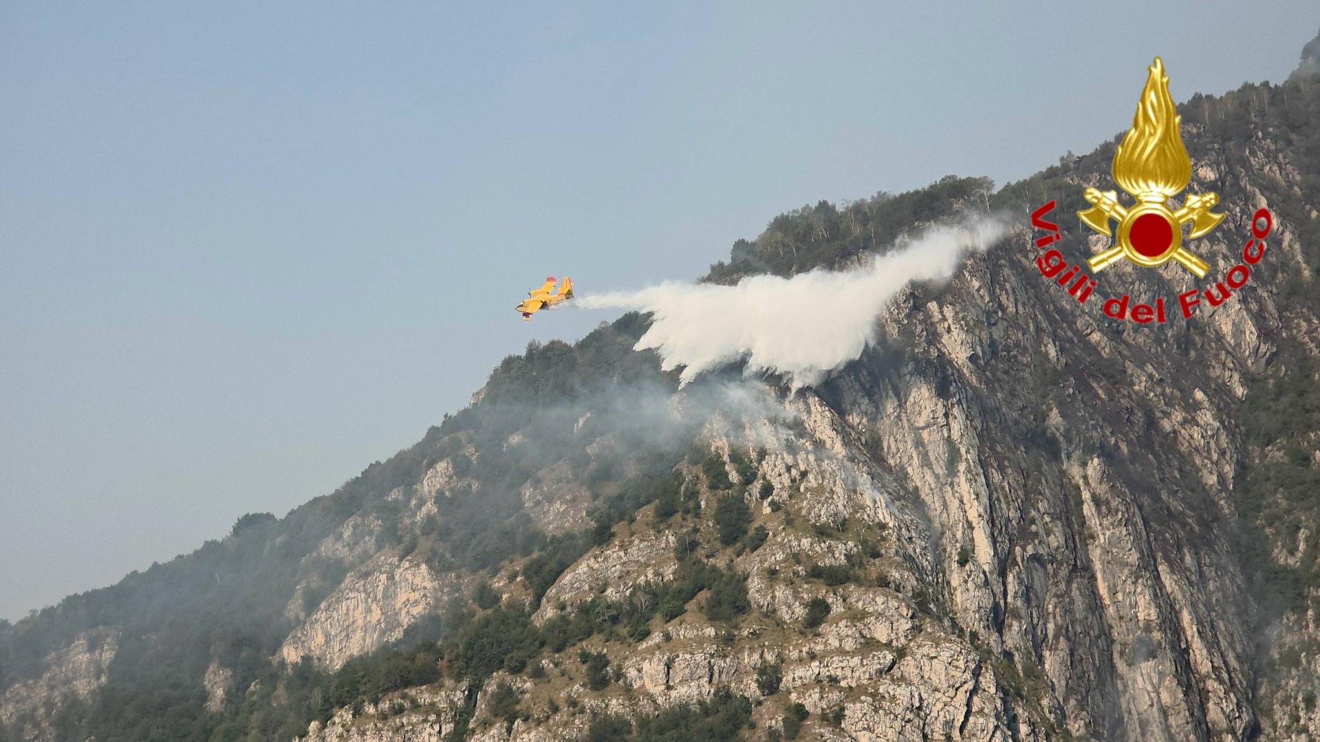 Incendio sul Monte Moregallo, la situazione è tornata sotto controllo