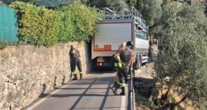 camion incastrato Ossuccio