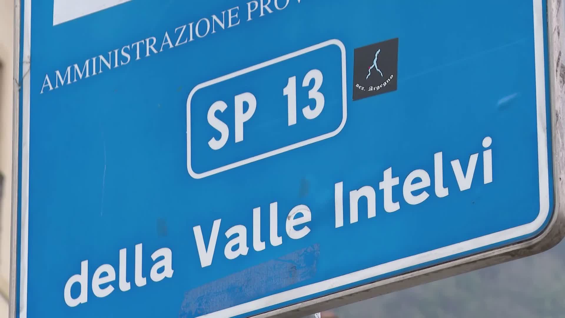 Valle Intelvi, lavori sulla strada tra San Fedele, Blessagno e Pigra