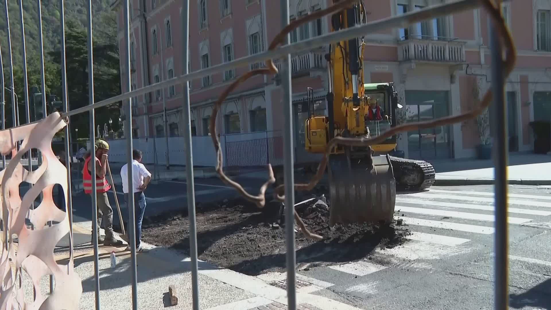 Lavori sul lungolago, viabilità in ginocchio: dieci giorni di caos a Como
