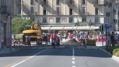 Lavori sul lungolago, anche oggi code e rallentamenti