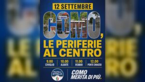 Elezioni Como 2027, sabato Fratelli d’Italia incontra i cittadini. “Periferie abbandonate”