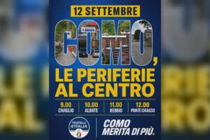 Elezioni Como 2027, sabato Fratelli d’Italia incontra i cittadini. “Periferie abbandonate”