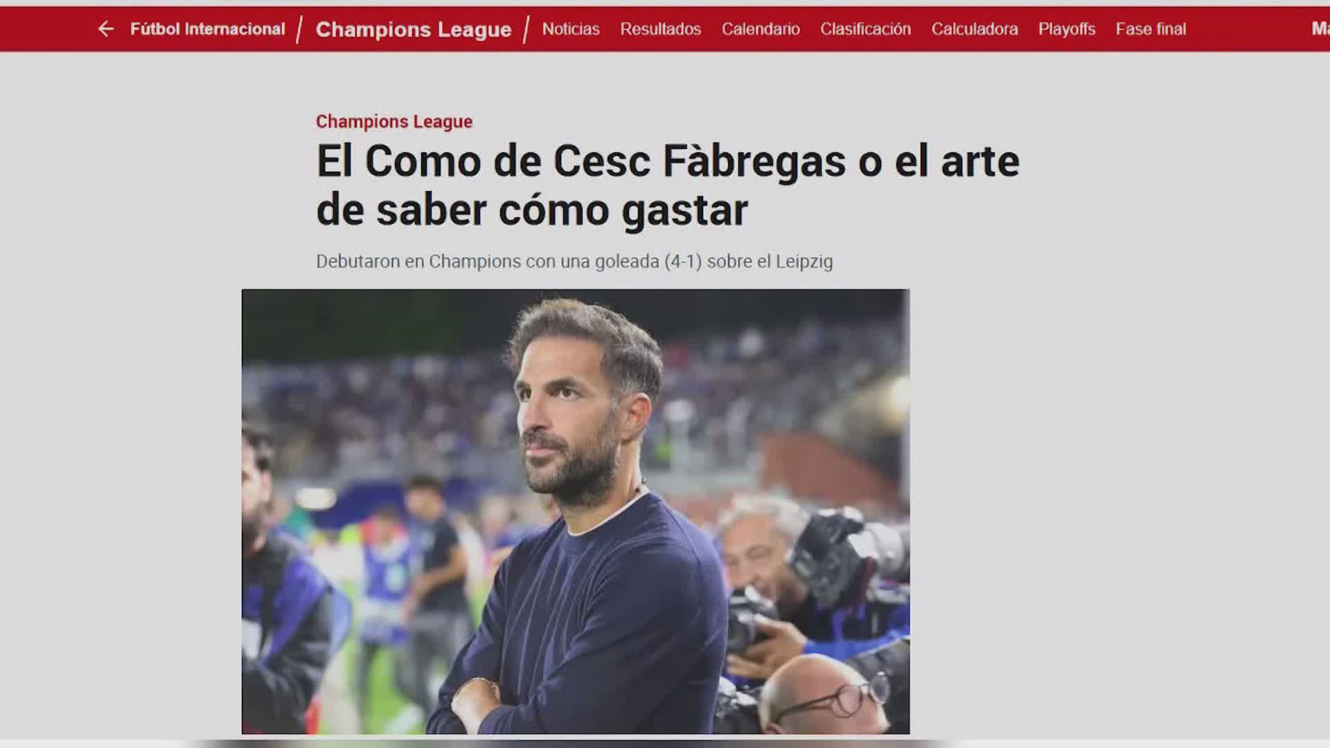 Il trionfo del Como, la Spagna si esalta per Fabregas