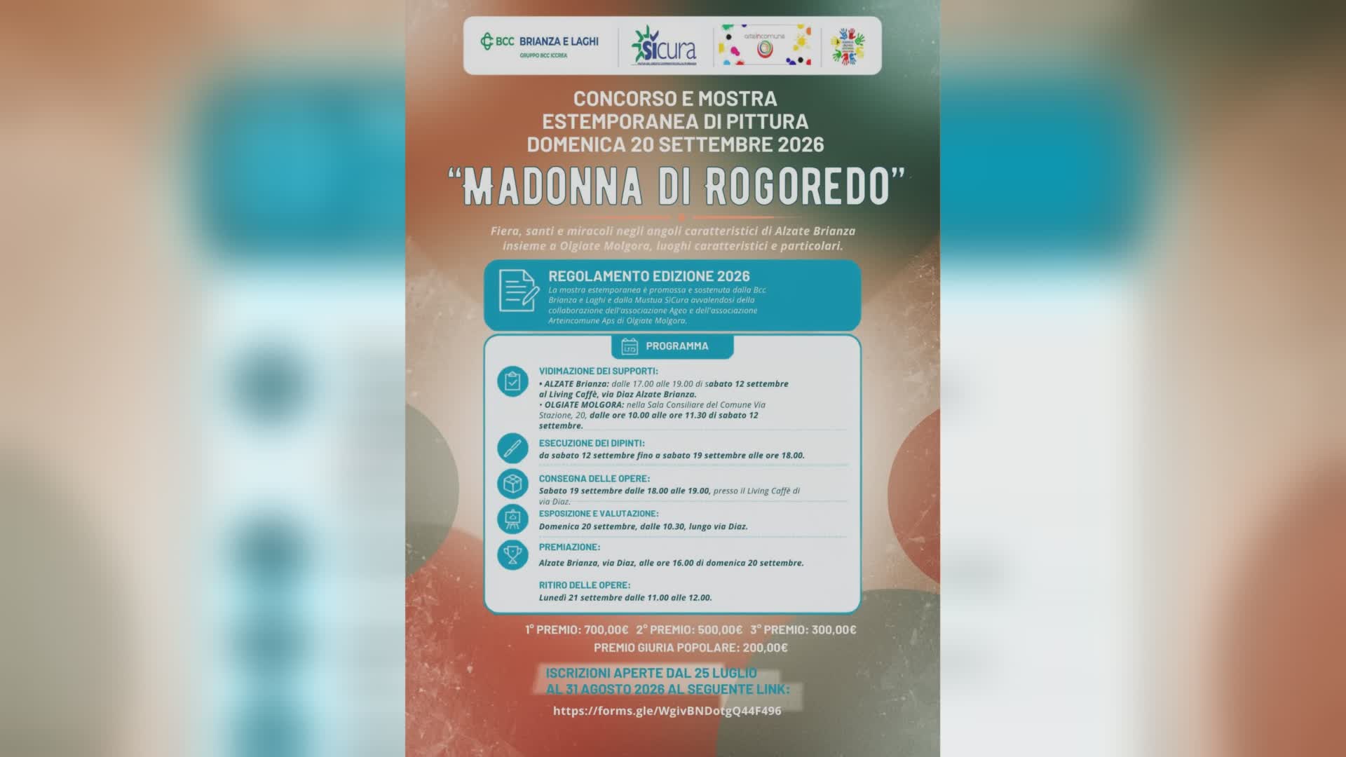 Arte ad Alzate Brianza, domenica la mostra di pittura “Madonna di Rogoredo”