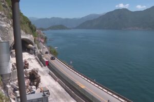 Tremezzina, cantiere a pieno ritmo, la soddisfazione del ministro Locatelli e dell’assessore Fermi