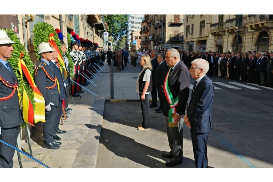 Cerimonia in via Isidoro Carini con il ministro Piantedosi