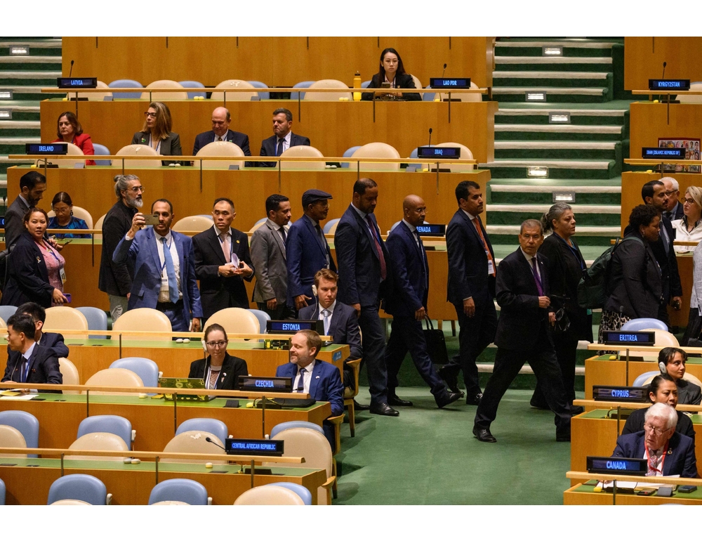 Decine di delegati lasciano l’aula dell’Onu. Netanyahu, ‘codardi’
