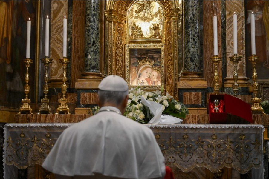 L'auspicio del Papa nell'omelia della messa a Genazzano