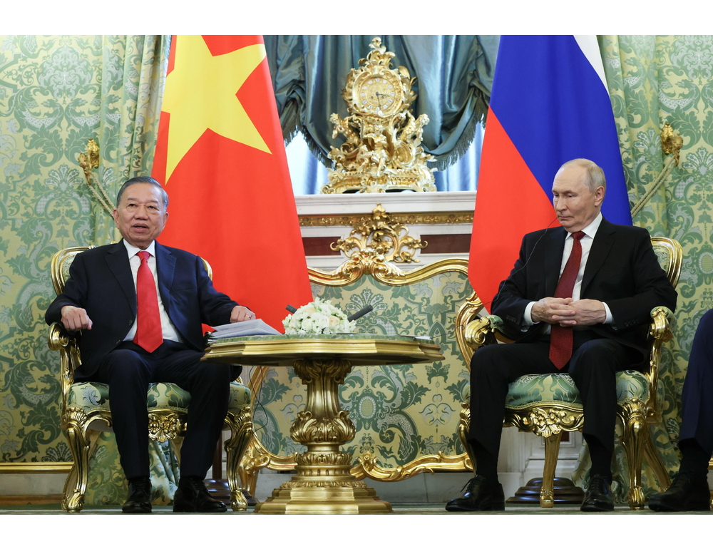 Il presidente del Vietnam To Lam incontra Putin a Mosca