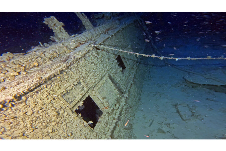 Il Minnetonka trovato a 120 metri di profondità dal sub Portella