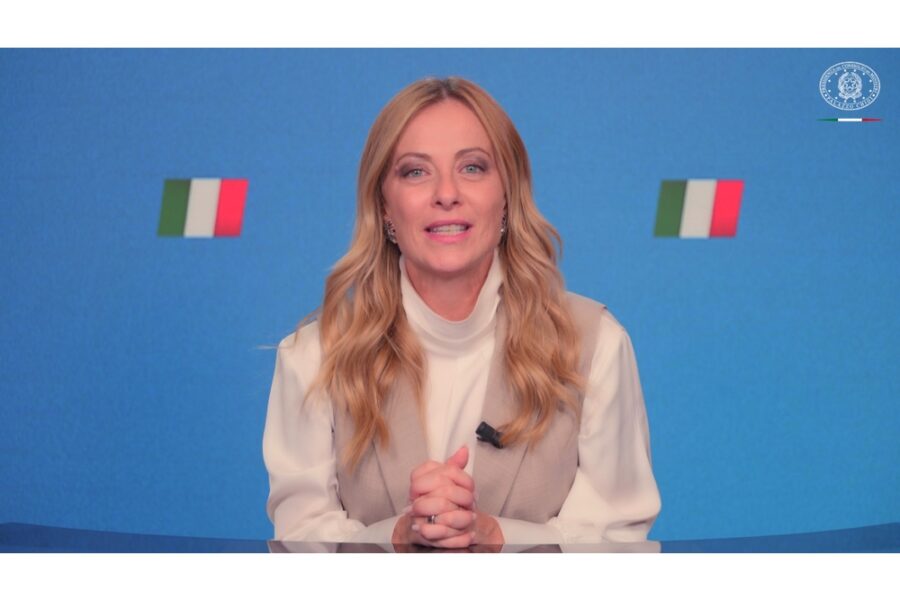 Videomessaggio premier a Marsilio