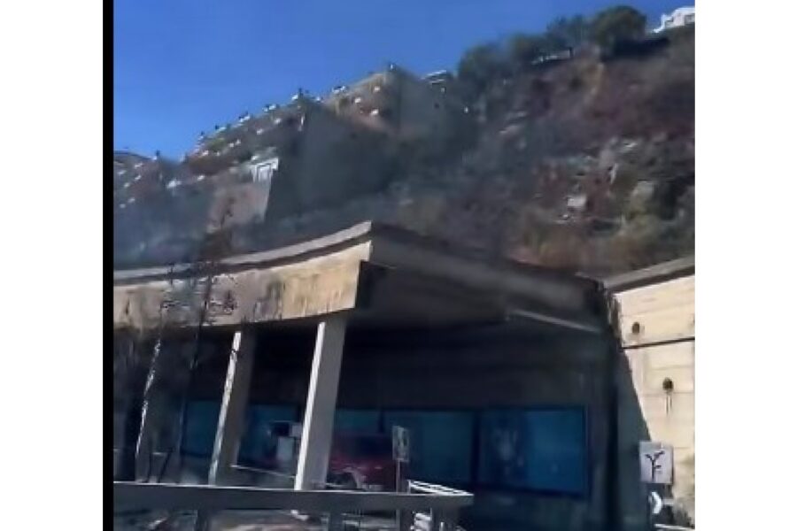 De Luca: 'Sembra un incendio di natura dolosa'