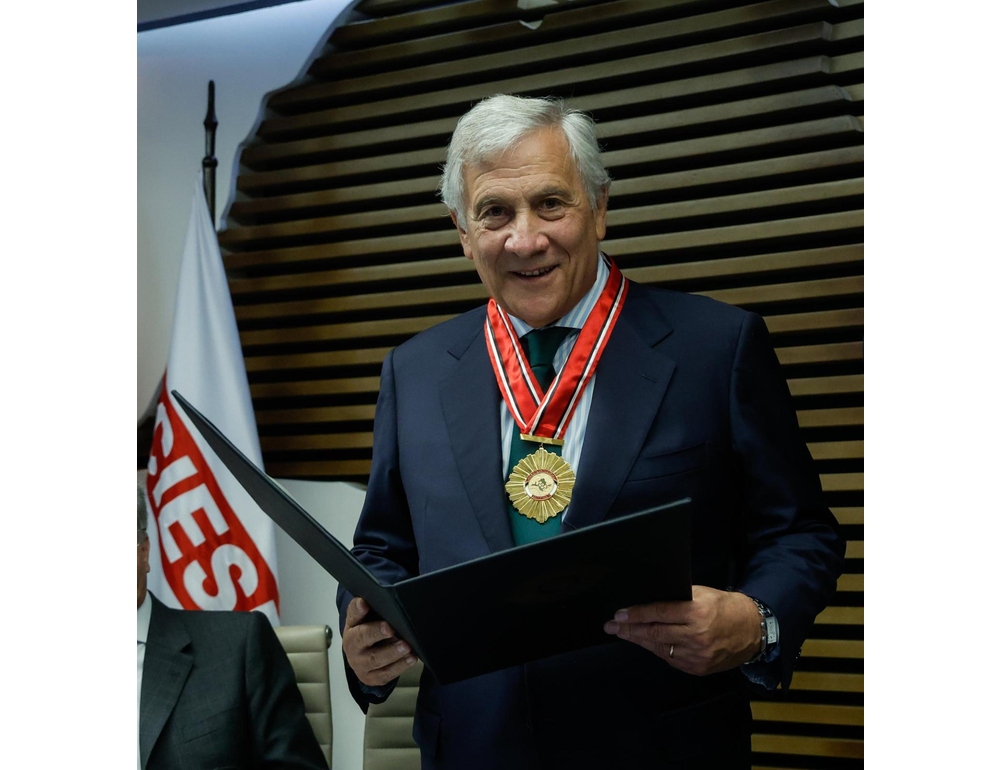 Tajani a San Paolo premiato con la Gran Croce dell’Ordine del Merito industriale